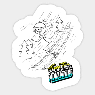 time for adventure Sticker